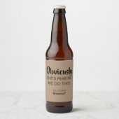 Duidelijk grappig groomsman voorstel bier etiket (Voorkant)