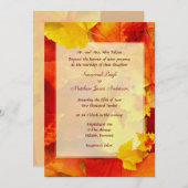 Duidelijk Herfst Border 5x7 huwelijksuitnodigingen Kaart (Voorkant / Achterkant)