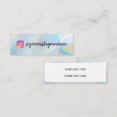 Duidelijk Holographic Color Shift Mini Visitekaart Visitekaartje (Voorkant / Achterkant)