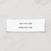 Duidelijk Holographic Color Shift Mini Visitekaart Visitekaartje (Achterkant)