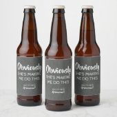 Duidelijk is ze schuldig - Grappige Groomsman voor Bier Etiket (Flessen)