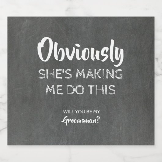 Duidelijk is ze schuldig - Grappige Groomsman voor Bier Etiket (Enkel label)