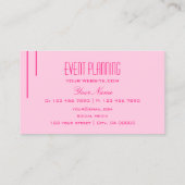 Duidelijk Licht Baby Roze Chic Eenvoudig en Profes Visitekaartje (Achterkant)