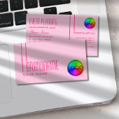 Duidelijk Licht Baby Roze met Logo Eenvoudig en Mo Visitekaartje