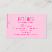 Duidelijk Licht Baby Roze met Monogram Professione Visitekaartje (Achterkant)