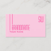 Duidelijk Licht Baby Roze met Monogram Professione Visitekaartje (Voorkant)