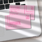 Duidelijk Licht Baby Roze met Professionele Initia Visitekaartje