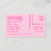 Duidelijk Licht Baby Roze met Professionele Initia Visitekaartje (Achterkant)