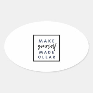 duidelijk maken ovale sticker