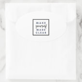 duidelijk maken ovale sticker (Tas)