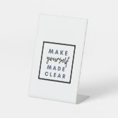 duidelijk maken reclamebord met voetstuk (Voorkant)