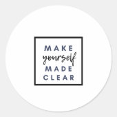 duidelijk maken ronde sticker (Voorkant)