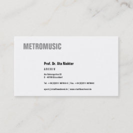 Duidelijk met zwart visitekaartje