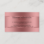 Duidelijk Metallic Koper Achtergrond Roestvrij sta Visitekaartje (Achterkant)