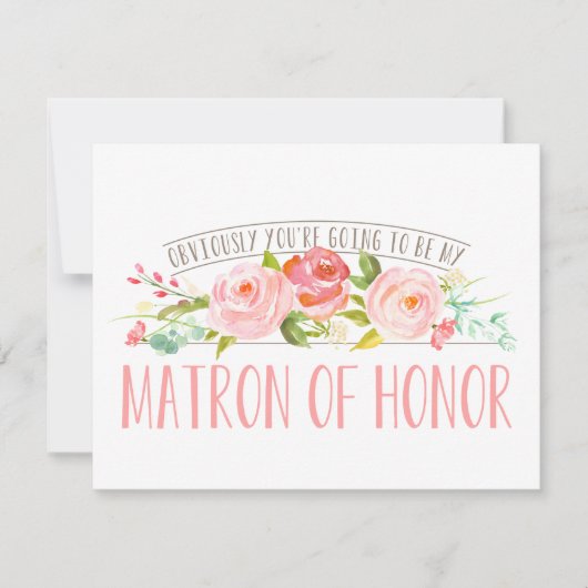 Duidelijk mijn Matron van de Garden van het Honor  Kaart (Voorkant)