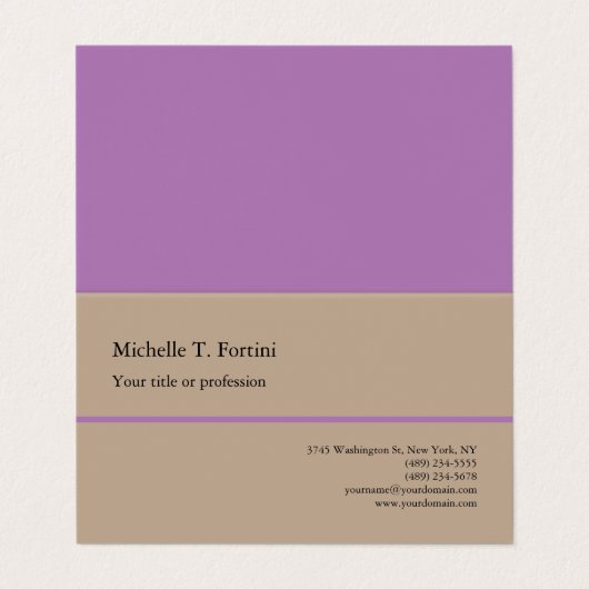 Duidelijk Minimalistisch Eenvoudig Modern Visitekaartje (Buitenkant ongevouwen)