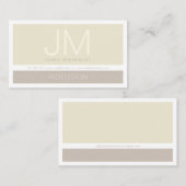 Duidelijk Modern Minimalistisch | Taupe Earth-tone Visitekaartje (Voorkant / Achterkant)