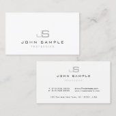 Duidelijk Modern Professioneel Elegant Eenvoudig M Visitekaartje (Voorkant / Achterkant)