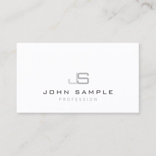 Duidelijk Modern Professioneel Elegant Eenvoudig M Visitekaartje (Voorkant)