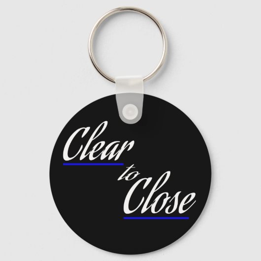 Duidelijk om onroerend goed te sluiten Gift Sleutelhanger (Voorkant)