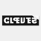 Duidelijk op de Sticker, Stomme in de Spiegel Bumpersticker (Voorkant)