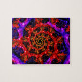Duidelijk | Rood- en blauw fractal art Legpuzzel (Horizontaal)