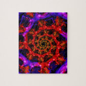 Duidelijk | Rood- en blauw fractal art Legpuzzel (Verticaal)