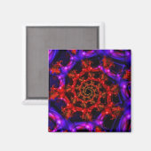 Duidelijk | Rood- en blauw fractal art Magneet (Voorkant / Achterkant)