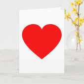 Duidelijk Rood Hart Kaart (Gele Bloem)