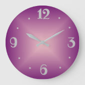 Duidelijk  Roos Roze >Wall Clock Grote Klok (Voorkant)