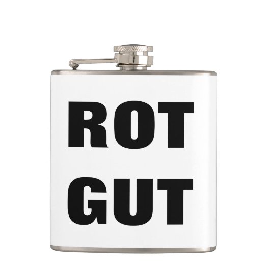 Duidelijk - Rot Gut Heupfles (Voorkant)