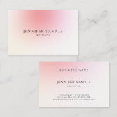 Duidelijk Stijlvol Ontwerp Roze Kleur Harmonie Lux Visitekaartje (Voorkant / Achterkant)