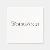 Duidelijk Thin Business Logo Bedrijf Event Minimal Servet (Voorkant)