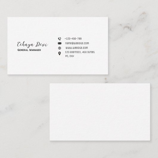 Duidelijk  Visitekaartje (Voorkant / Achterkant)