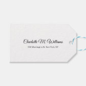 Duidelijk Wit Minimalistisch Professioneel Modern Cadeaulabel (Voorkant (Horizontaal))