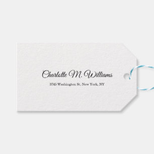 Duidelijk Wit Minimalistisch Professioneel Modern Cadeaulabel