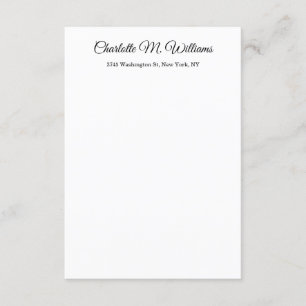 Duidelijk Wit Minimalistisch Professioneel Modern Informatiekaartje