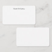 Duidelijk Wit Minimalistisch Professioneel Modern Notitiekaartje (Voorkant / Achterkant)