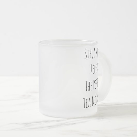 Duidelijke 10oz-Mok van het Glas Matglas Koffiemok (Voorkant rechts)