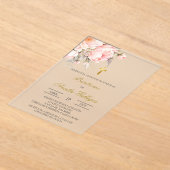 Duidelijke acryl bloemen Spaanse doop Acryl Uitnodigingen (Laagn)