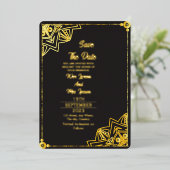 Duidelijke Acryl Bruiloft Bewaar de Datum Folie Uitnodiging (Staand Voorkant)