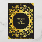 Duidelijke Acryl Bruiloft Bewaar de Datum Folie Uitnodiging (Achterkant)