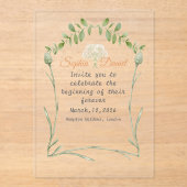 Duidelijke acryl bruiloft uitnodiging (Voorkant)