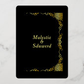 Duidelijke Acryl Huwelijksluxe sparen de Datum Folie Uitnodiging (Achterkant)