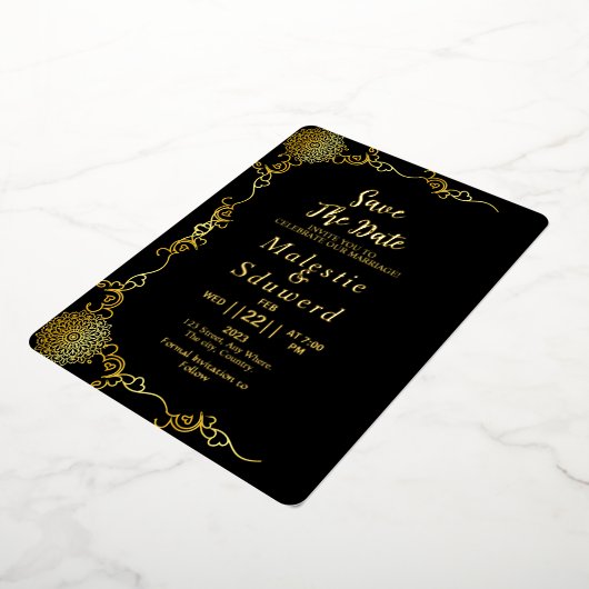 Duidelijke Acryl Huwelijksluxe sparen de Datum Folie Uitnodiging (Gedraaid)