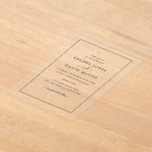 Duidelijke Acryl Moderne Huwelijksuitnodiging Acryl Uitnodigingen (Laagn)