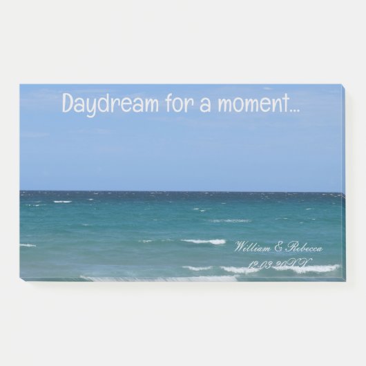 Duidelijke afdekking van het strand van Turquoise Post-it® Notes (Voorkant)