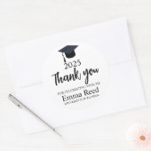 Duidelijke Afstuderen Stickers/Afstuderen decorati Ronde Sticker (Envelop)