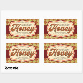 Duidelijke Amber Wildflower Honing Jar Product Lab Rechthoekige Sticker (Vel)