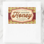 Duidelijke Amber Wildflower Honing Jar Product Lab Rechthoekige Sticker (Tas)